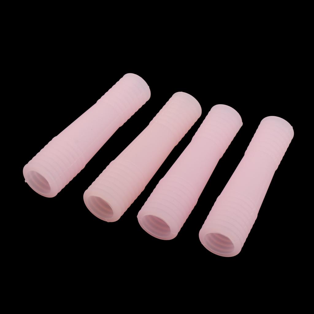 4x2 Pairs Silicone Cuticle Nipper Dead Skin Clipper Protective Cover Pink