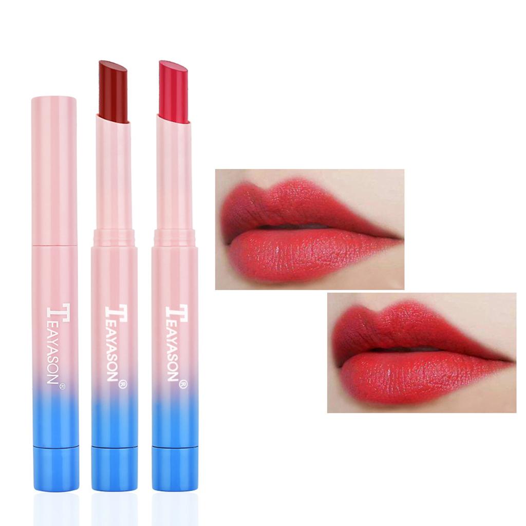 3xLong Lasting Matte Lipstick Makeup Lips Balm Moisturizing Cosmetic Lip Stick 01