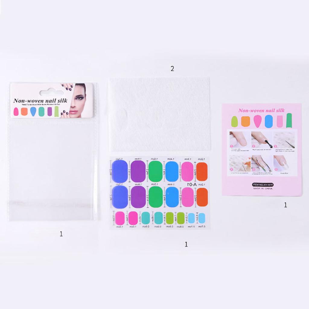 4x2Pcs Nail Art Fiberglass Non-woven Silk Extension Tips Manicure DIY Tools 01