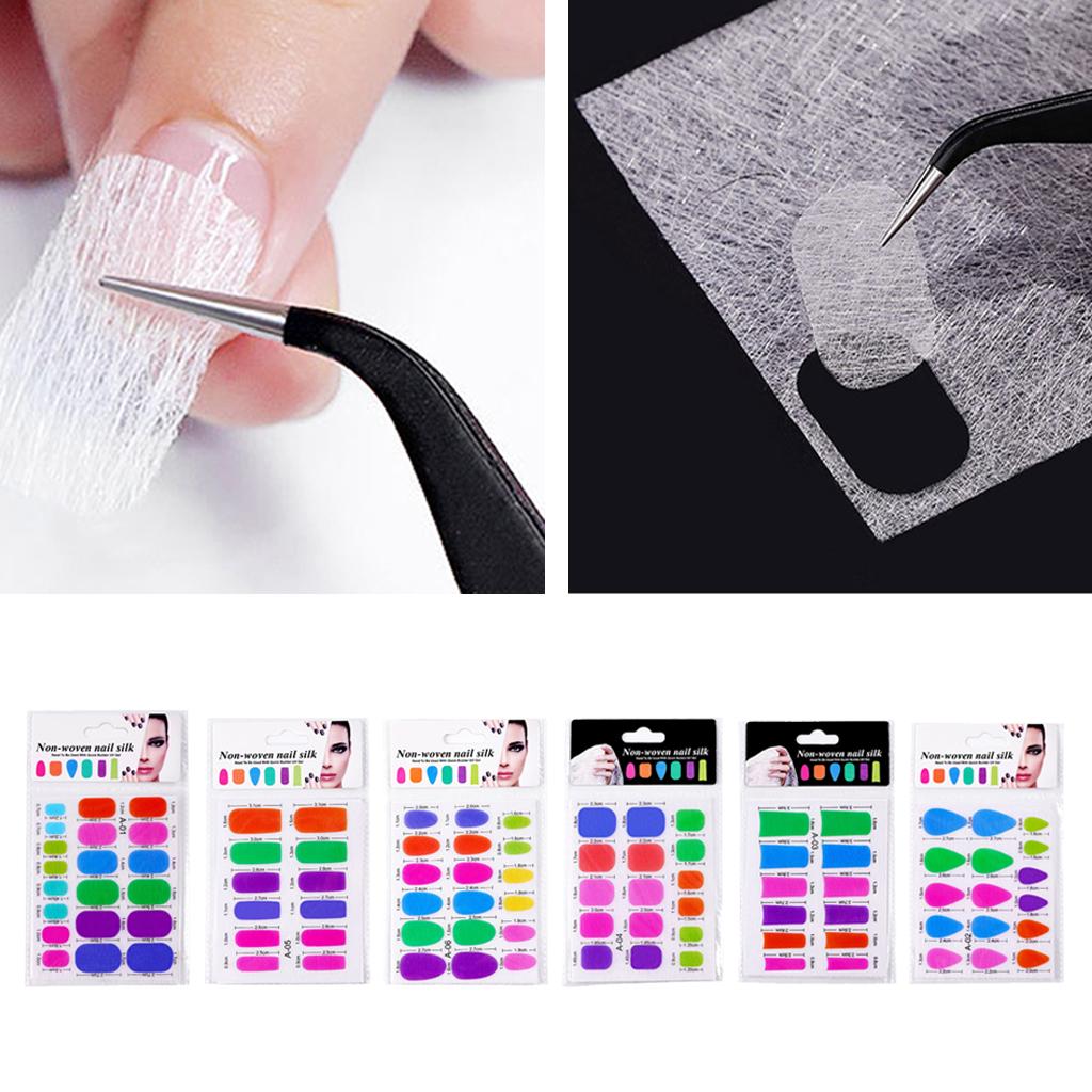 2x2Pcs Nail Art Fiberglass Non-woven Silk Extension Tips Manicure DIY Tools 01