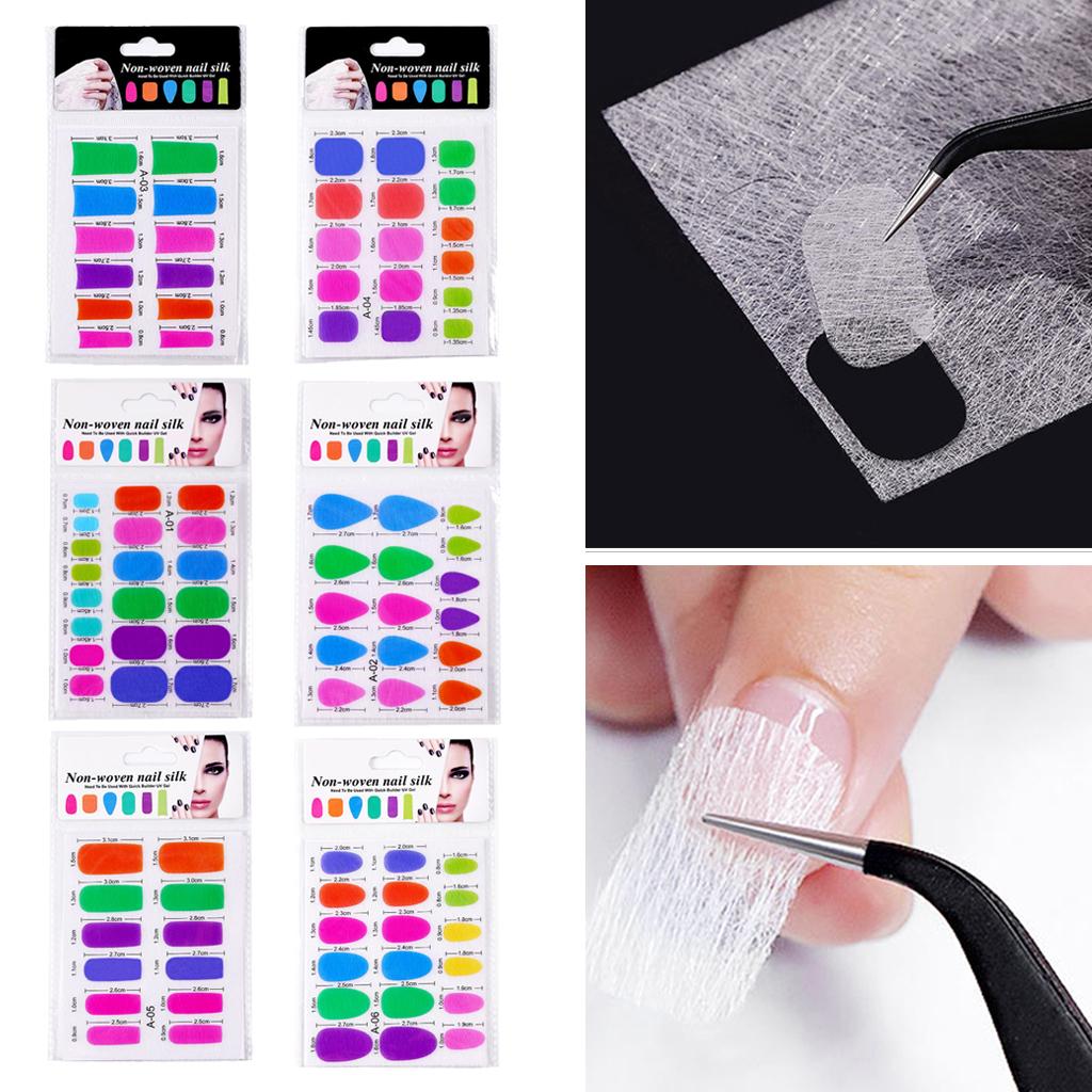 2x2Pcs Nail Art Fiberglass Non-woven Silk Extension Tips Manicure DIY Tools 01