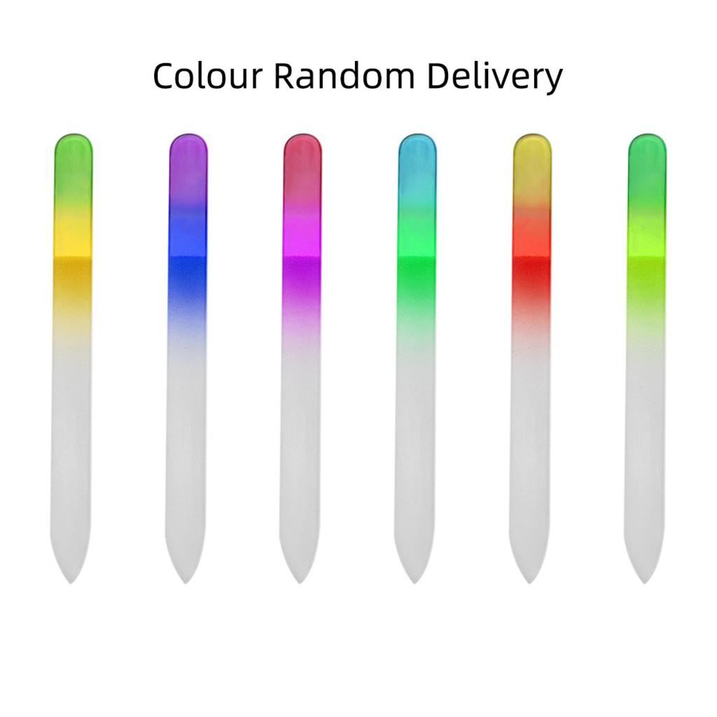 2xGlass Nail Art Files Natural Acrylic UV Gel Nails Polishing Smoothing Buffer