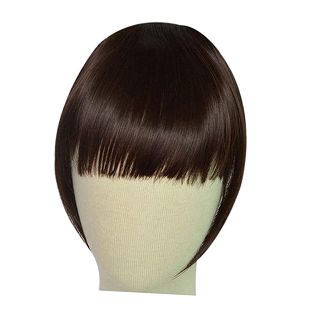 3xHeat Resistant Synthetic Hair Bang Clip In On Bang Fringe Hair Extension 04