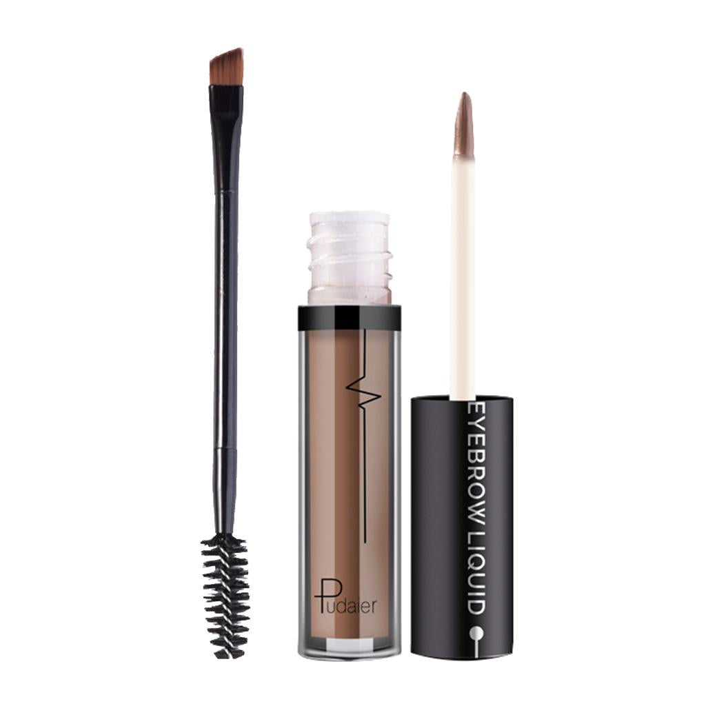3xLong Lasting Smudge-Proof Tinted Liquid Eyebrow Defining Gel w/ Brush 4.5ml Light Coffee