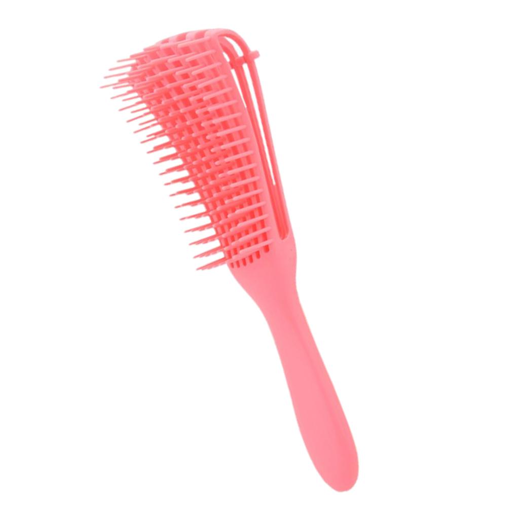 3xPlastic Antistatic Detangling Hairbrush Comb for Long Thick Curly Hair Pink