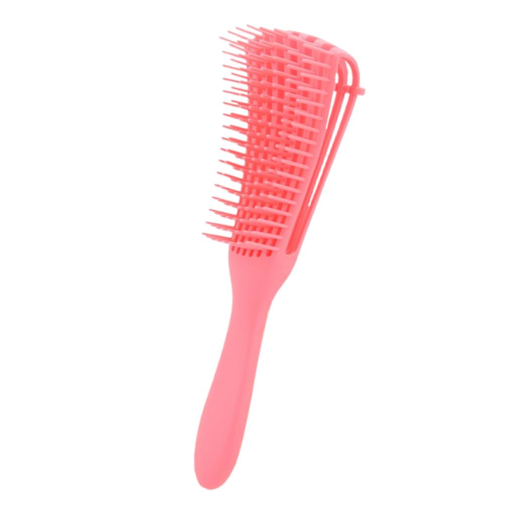 3xPlastic Antistatic Detangling Hairbrush Comb for Long Thick Curly Hair Pink
