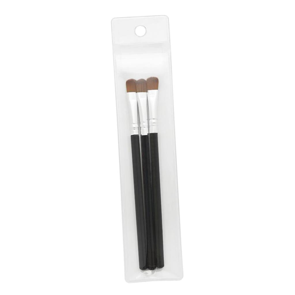2x3x Eye Makeup Brushes Set Eyeshadow Blending Shading Cosmetic Brush Silver
