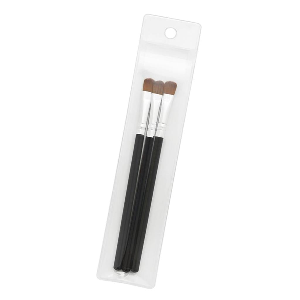2x3x Eye Makeup Brushes Set Eyeshadow Blending Shading Cosmetic Brush Silver