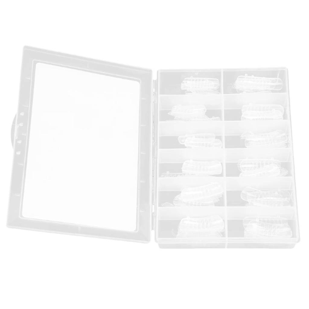 4x120Pcs Clear Nail Forms Mold Acrylic UV Gel False Tips Full Cover w/Scale 01