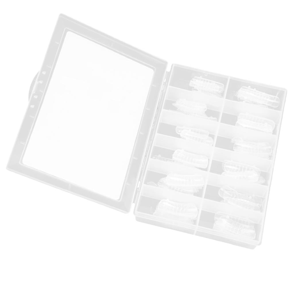 3x120Pcs Clear Nail Forms Mold Acrylic UV Gel False Tips Full Cover w/Scale 01