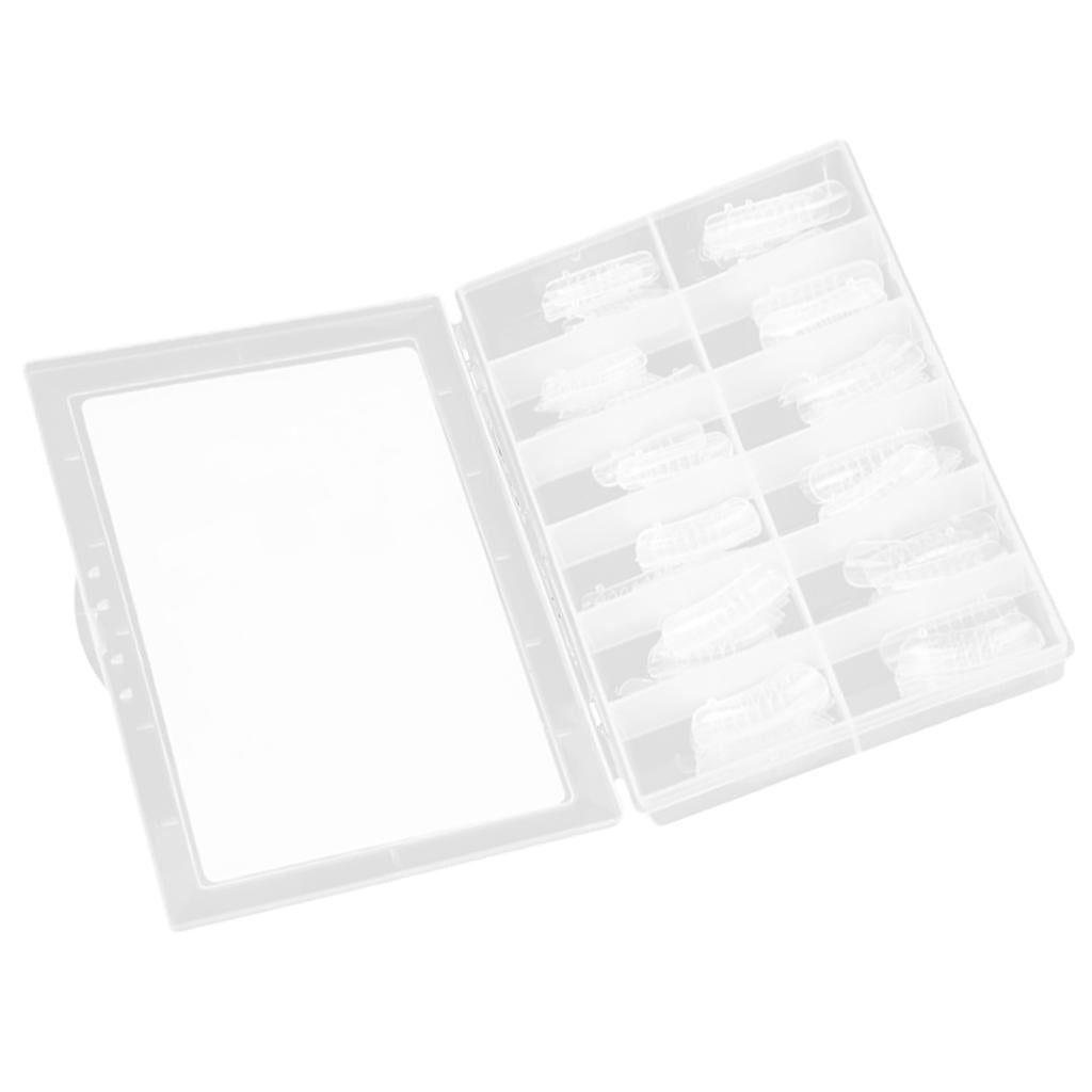 2x120Pcs Clear Nail Forms Mold Acrylic UV Gel False Tips Full Cover w/Scale 01