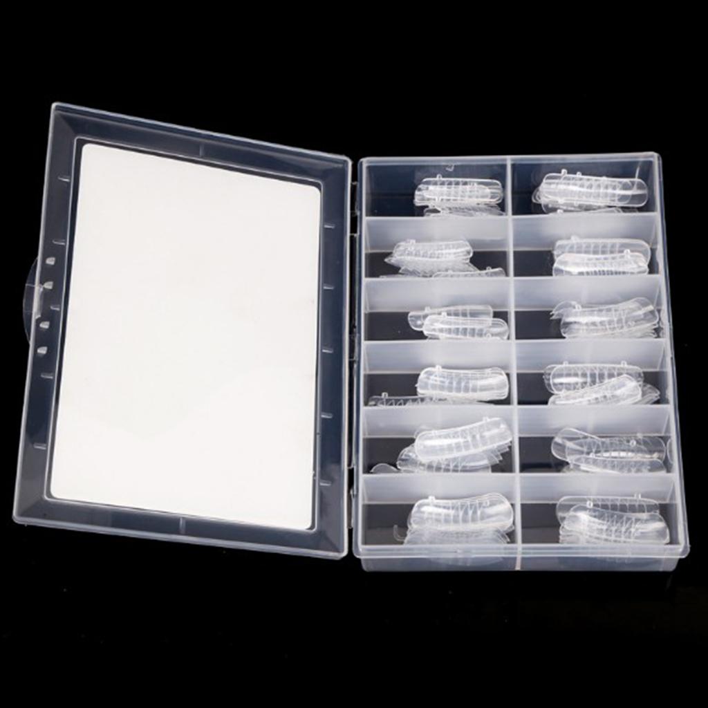 4x120Pcs Clear Nail Forms Mold Acrylic UV Gel False Tips Full Cover w/Scale 01