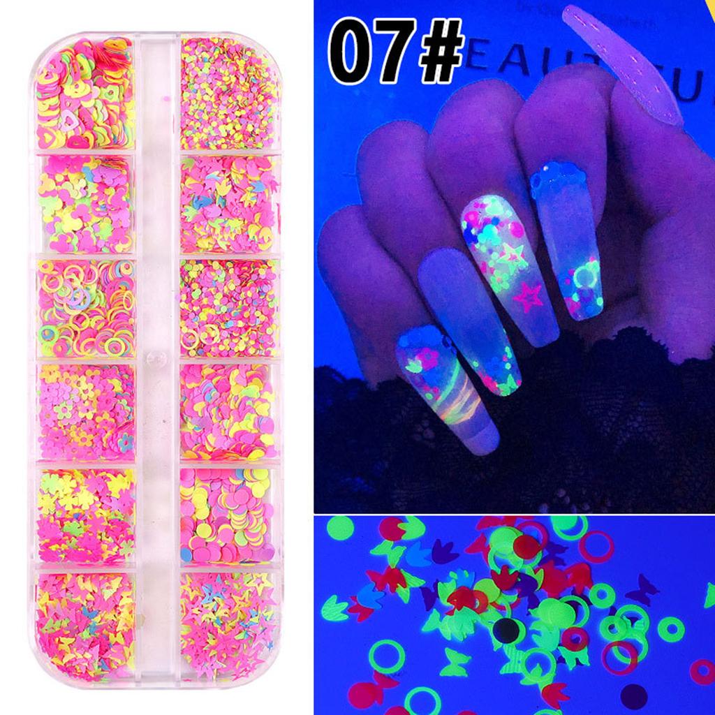 3x12 Colors Nail Glitter Sequins Butterfly Flakes Nail Art 3D Decoration 07