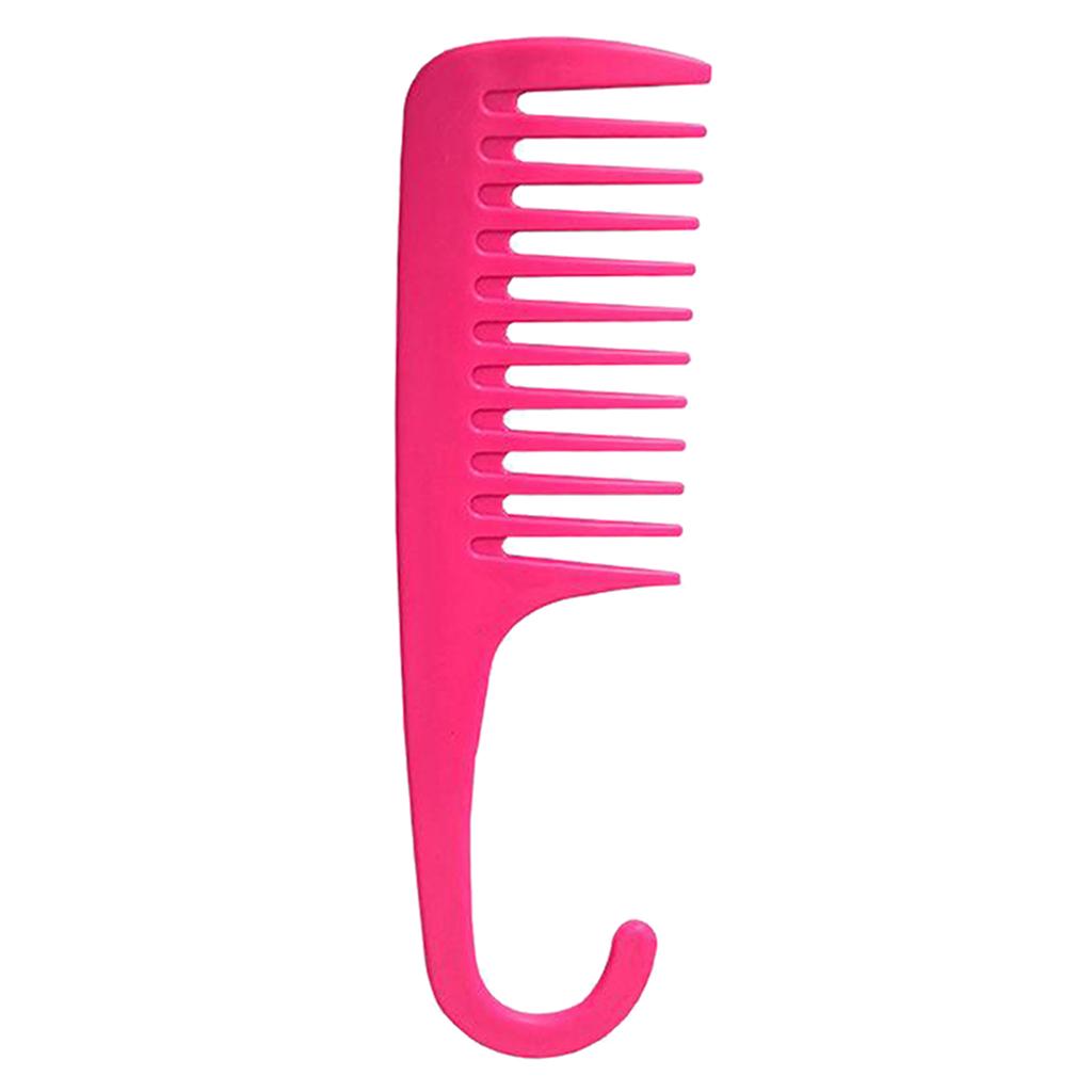 3xWide Tooth Comb Shower Comb With Hook for Long Wet Dry Hair Free red