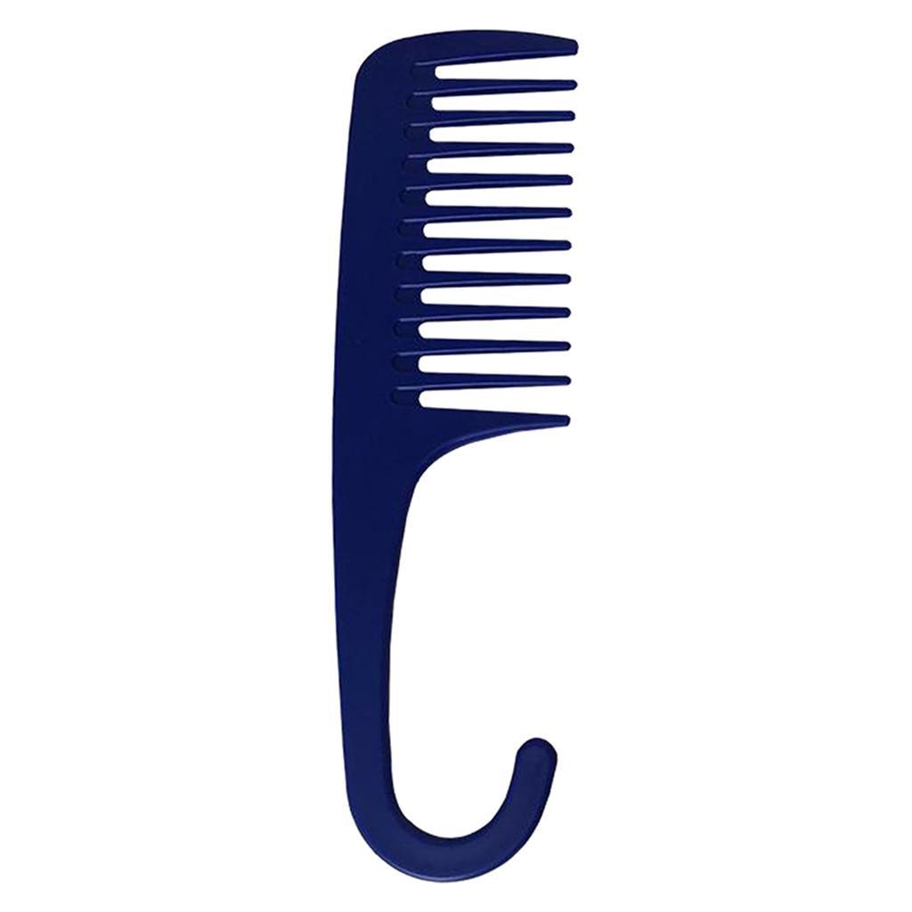 2xWide Tooth Comb Shower Comb With Hook for Long Wet Dry Hair Free blue