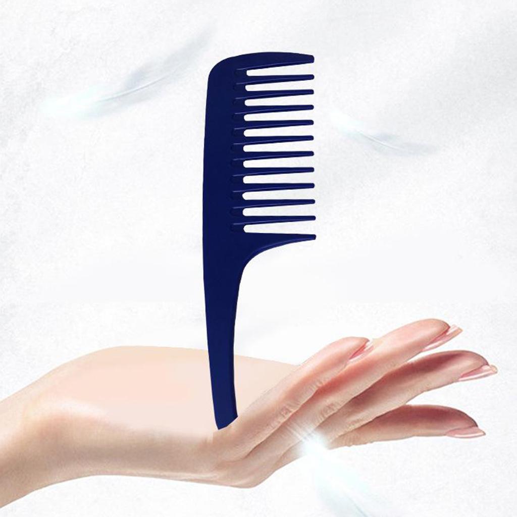 3xWide Tooth Comb Shower Comb With Hook for Long Wet Dry Hair Free blue