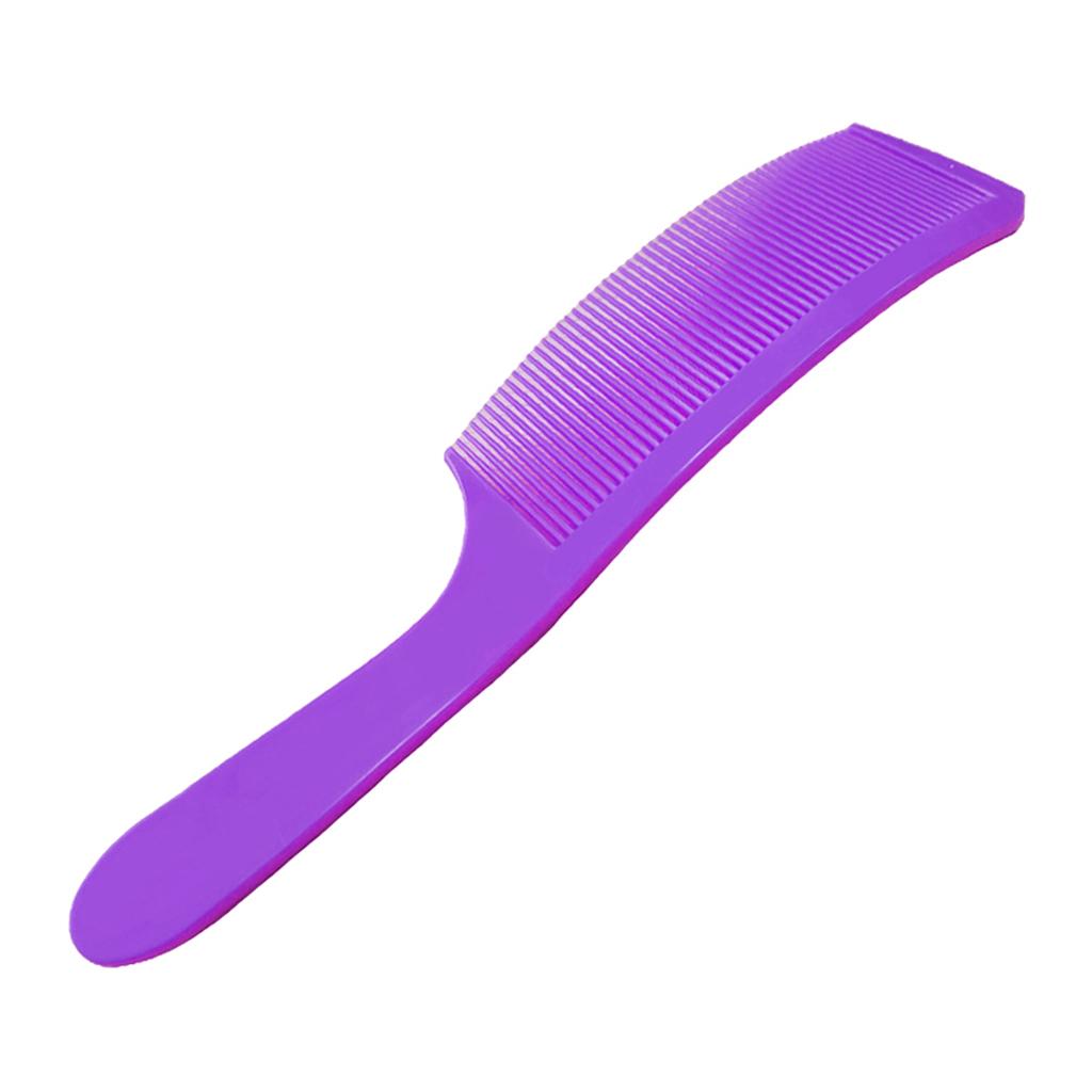3xBarber Stylist Curved Styling Comb Flat Top Hairdressing Comb Purple