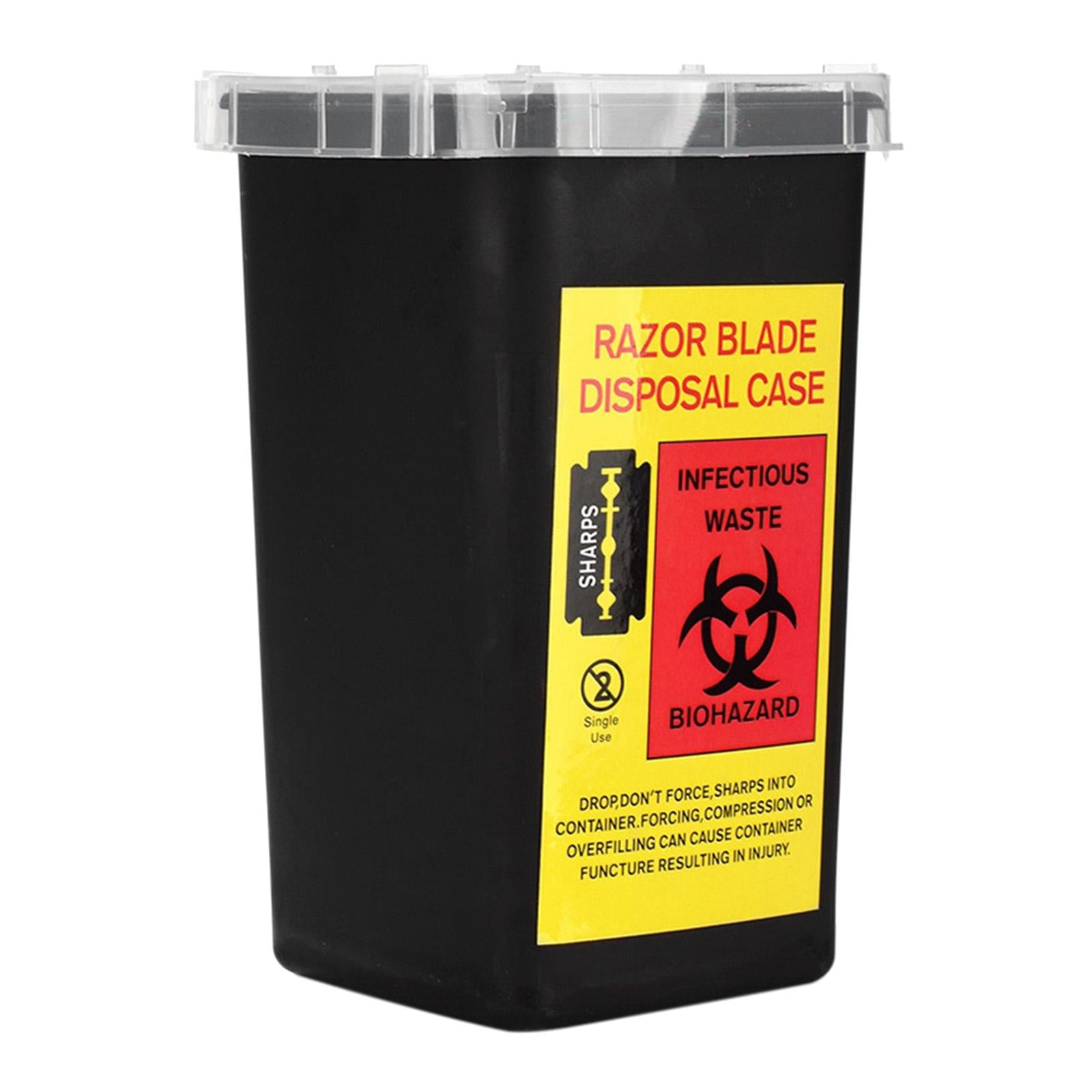3xNeedle Sharps Disposal Container Waste Box Tattoo Supplies for Home Salon