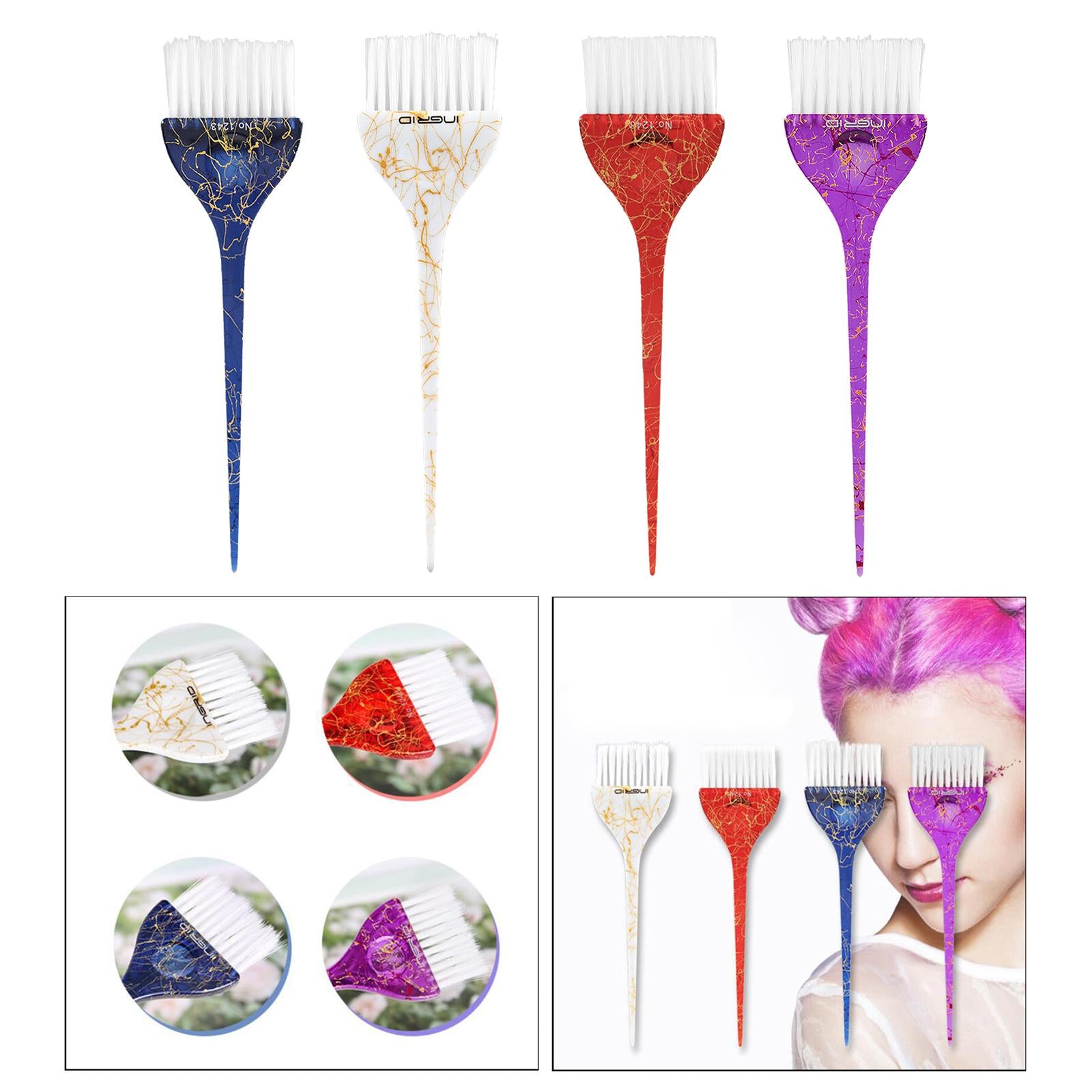 4xSalon Tinting Colours Tint Brush Bleach Mixing Blend for Hair Tint white