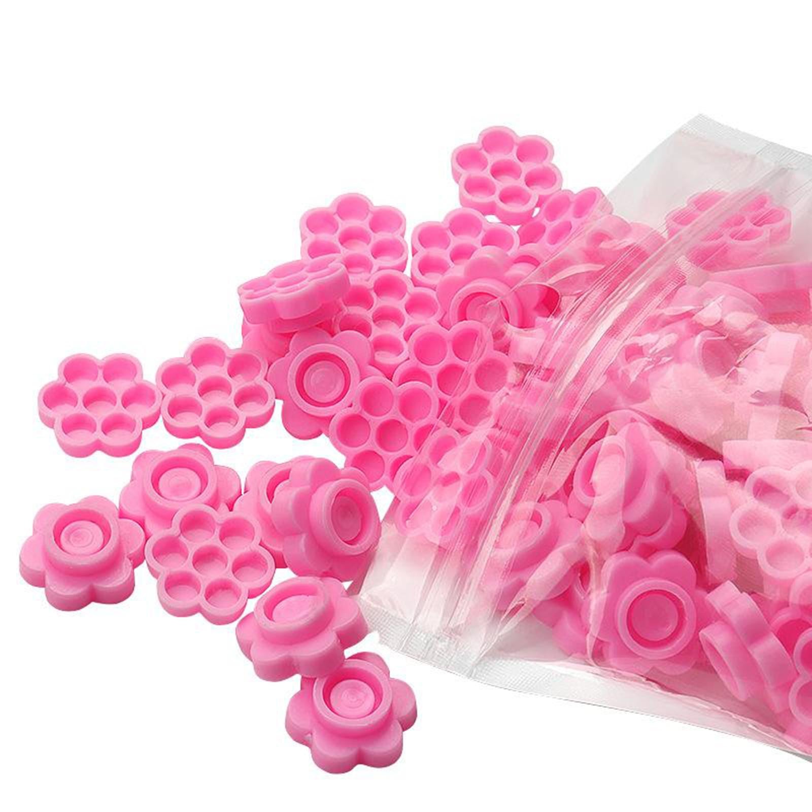 100 PCS Eyelash Extensions Adhesive Glue Holder Cup Lash Stand Makeup Tools