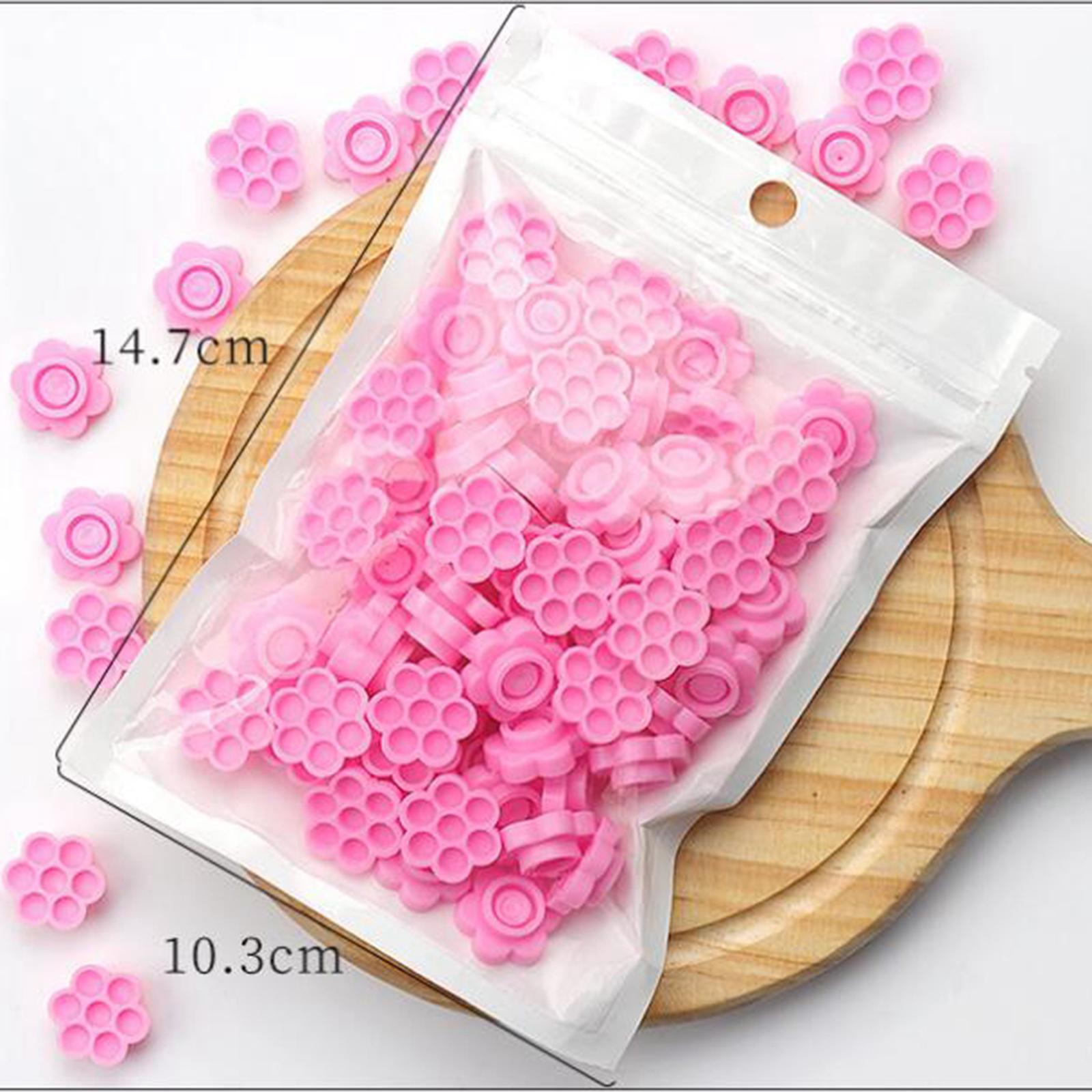 100 PCS Eyelash Extensions Adhesive Glue Holder Cup Lash Stand Makeup Tools