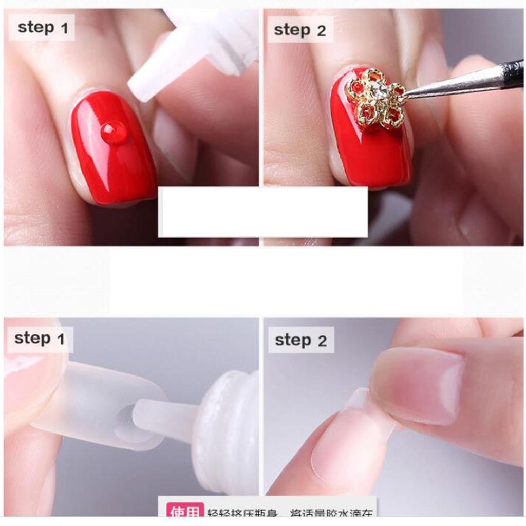 3x5 Bottle Acrylic Nail Art Glue French False Tips Manicure Fake Nails Glue