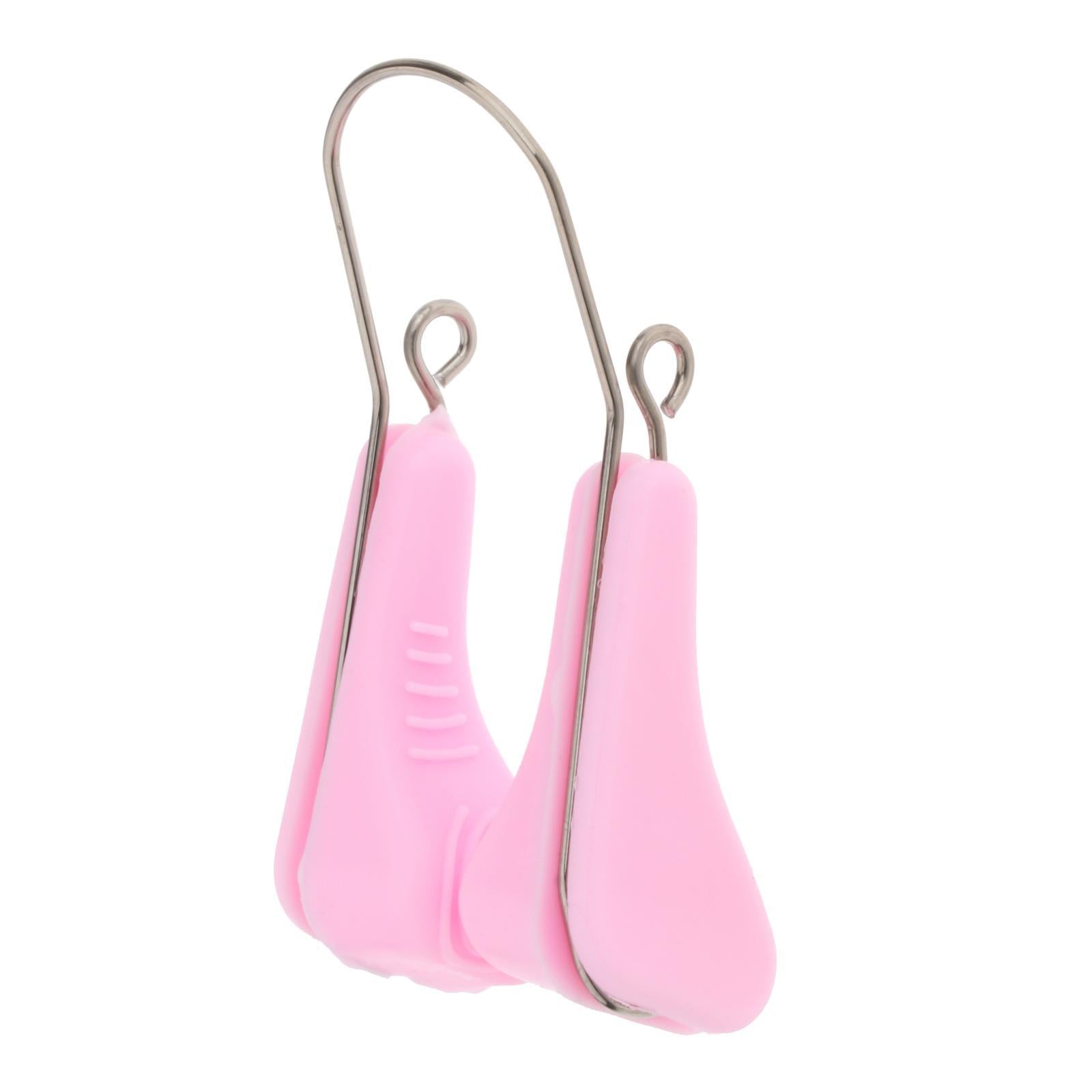 2xNose Shaper Lifter Clip Nose Beauty Up Lifting for Curved Nose pink