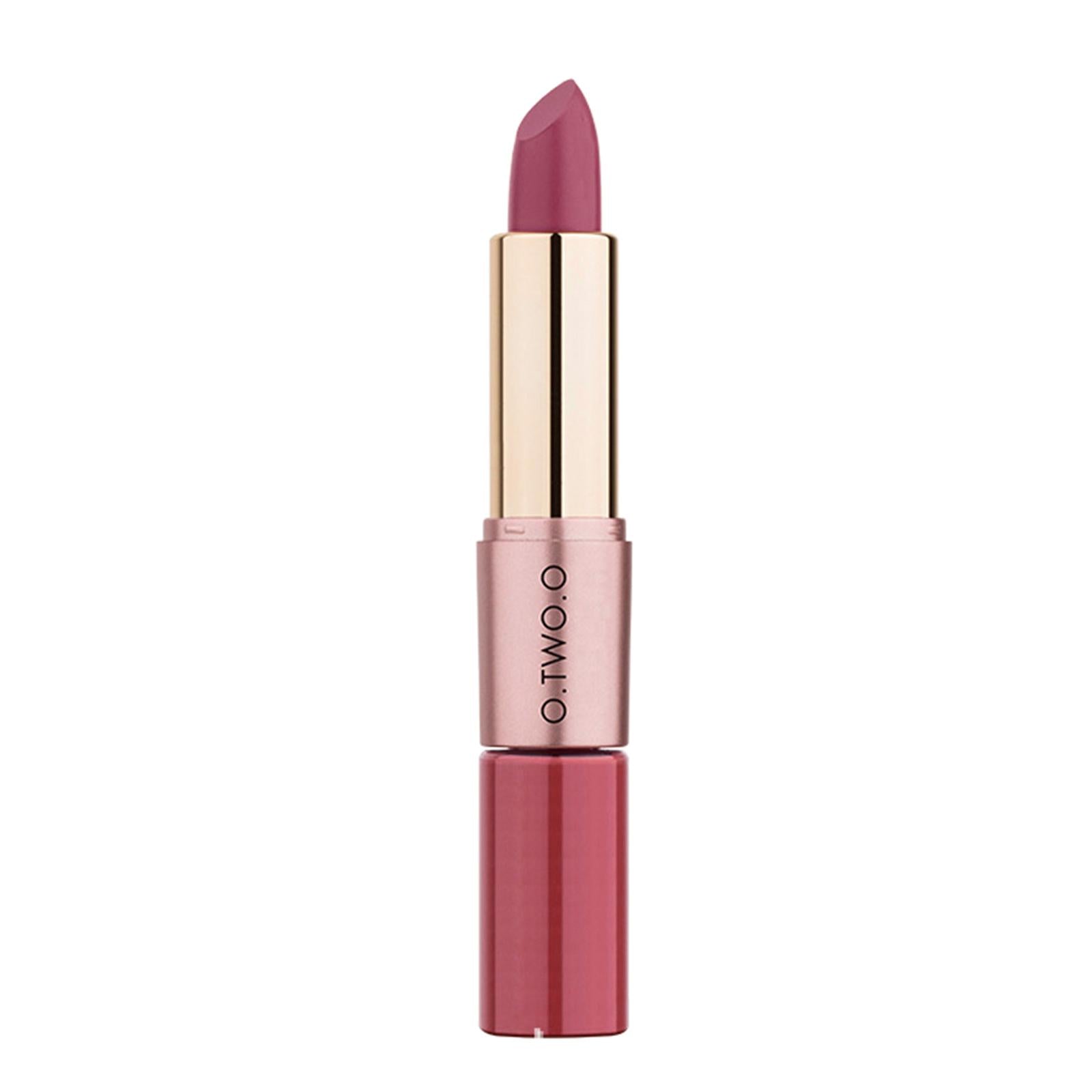 3xCompact 2 in 1 Waterproof Matte Lipstick Lip Gloss Lipgloss Color 01
