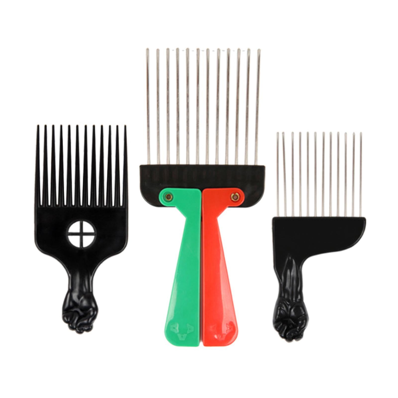 2xHair Styling Tool For Curly Hair Black Fist Hair Comb For Women and Men A