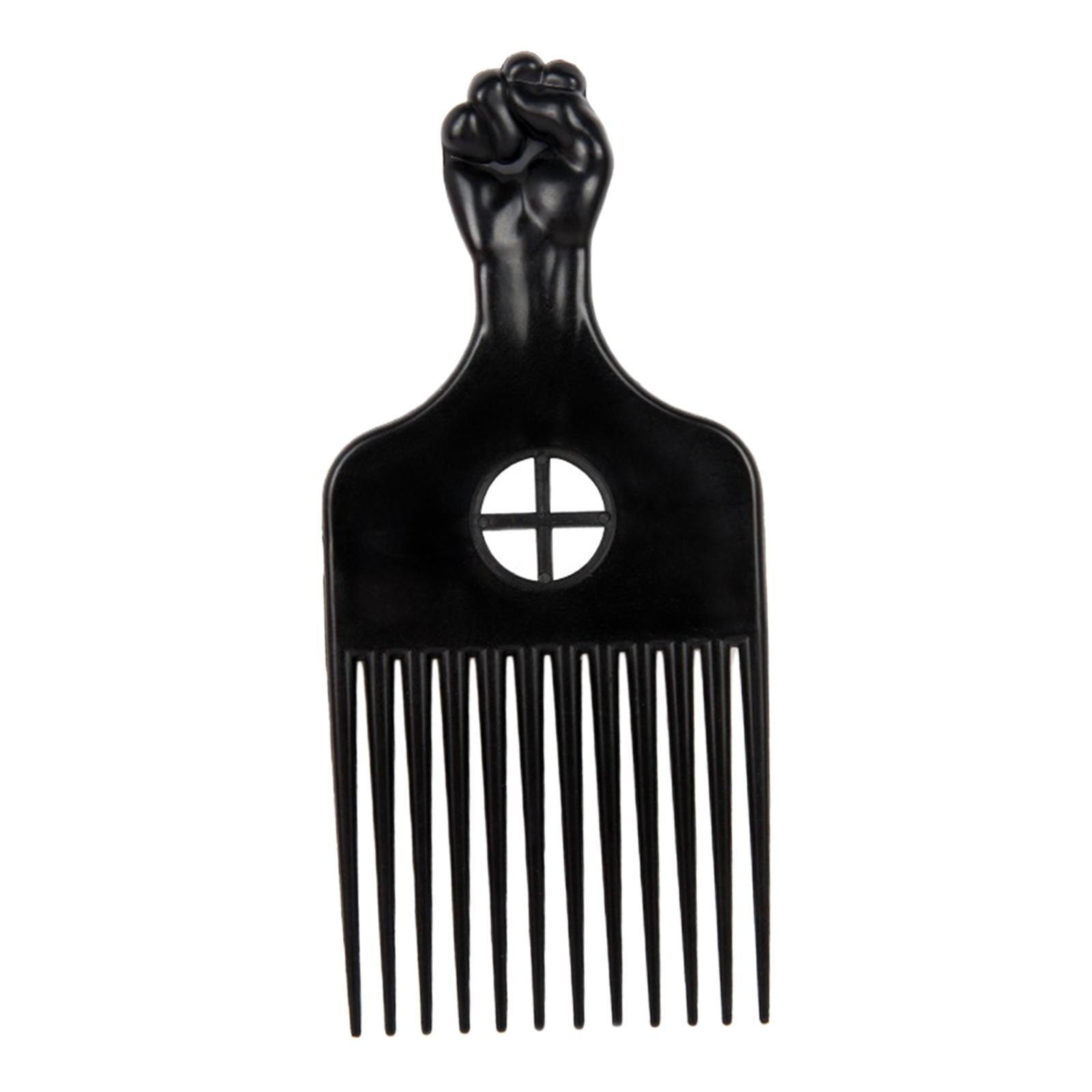 2xHair Styling Tool For Curly Hair Black Fist Hair Comb For Women and Men A
