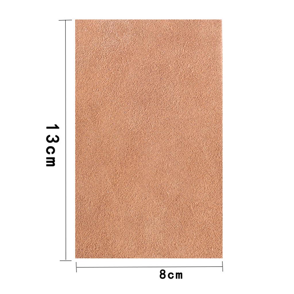 Cowhide Barber Scissors Cloth Cleaning Tools Wipe 5x3 inch brown