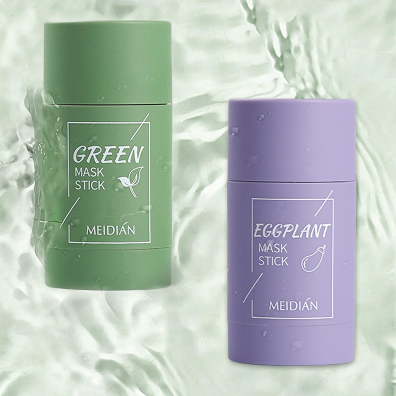 2xPurifying Clay Face Mask Solid Fine Mask Improves Skin Eggplant