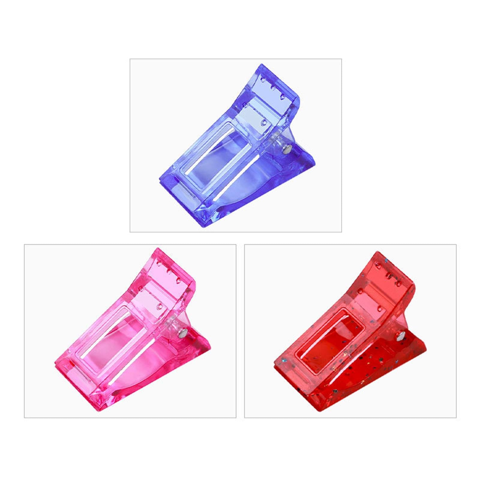 2x10pcs Nail Tips Clip Finger Quick Building Gel Extension Nail Art Pink