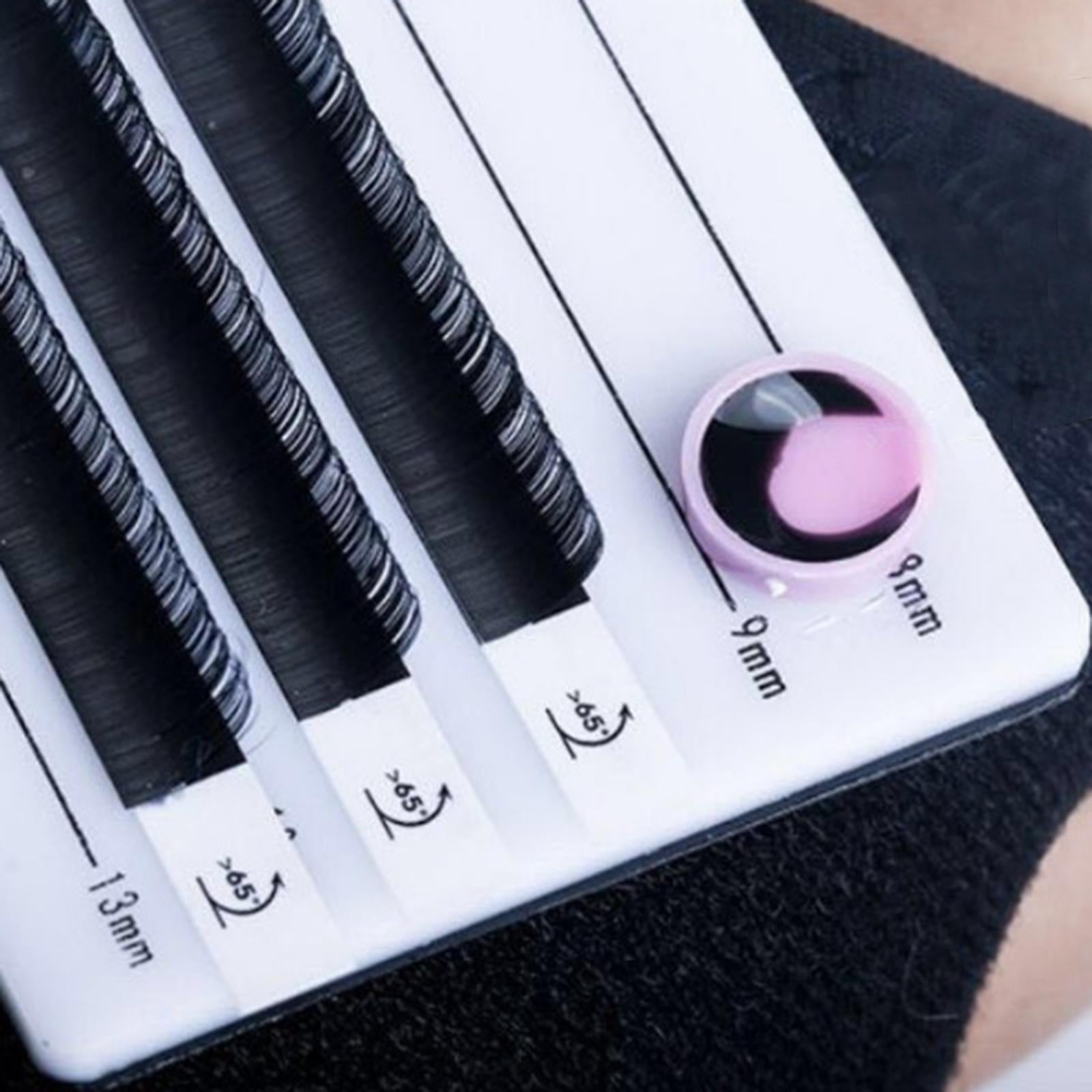 2x100Pcs Adhesive Stand Eyelash Extension Glue Holder Grafting Cup Pink