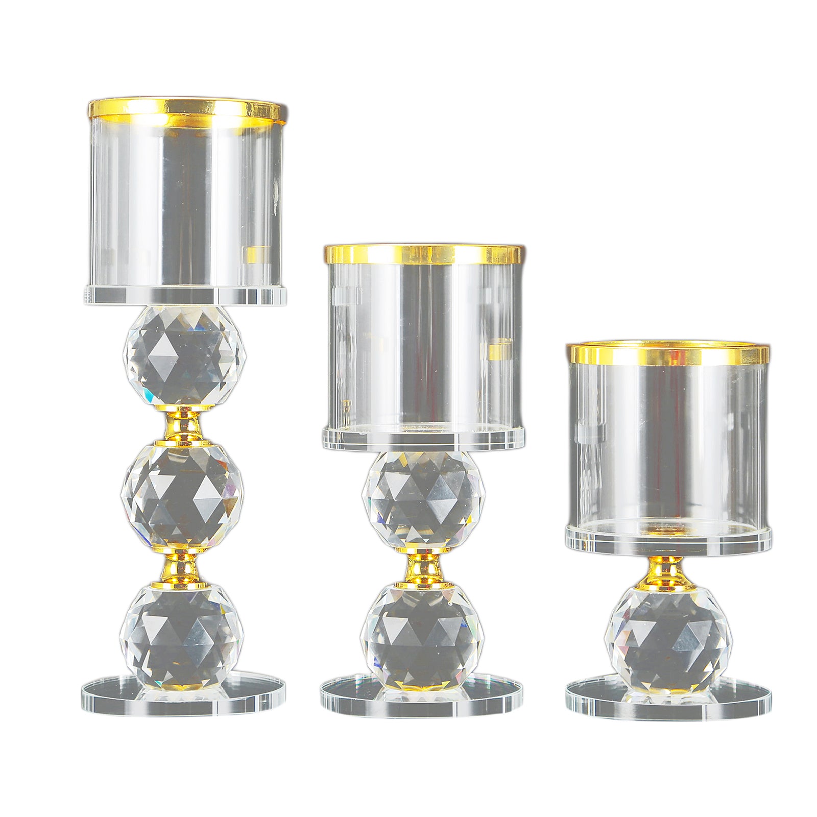 Candle Holders Desktop Candlestick Pillar for Decor Ornament Single Ball