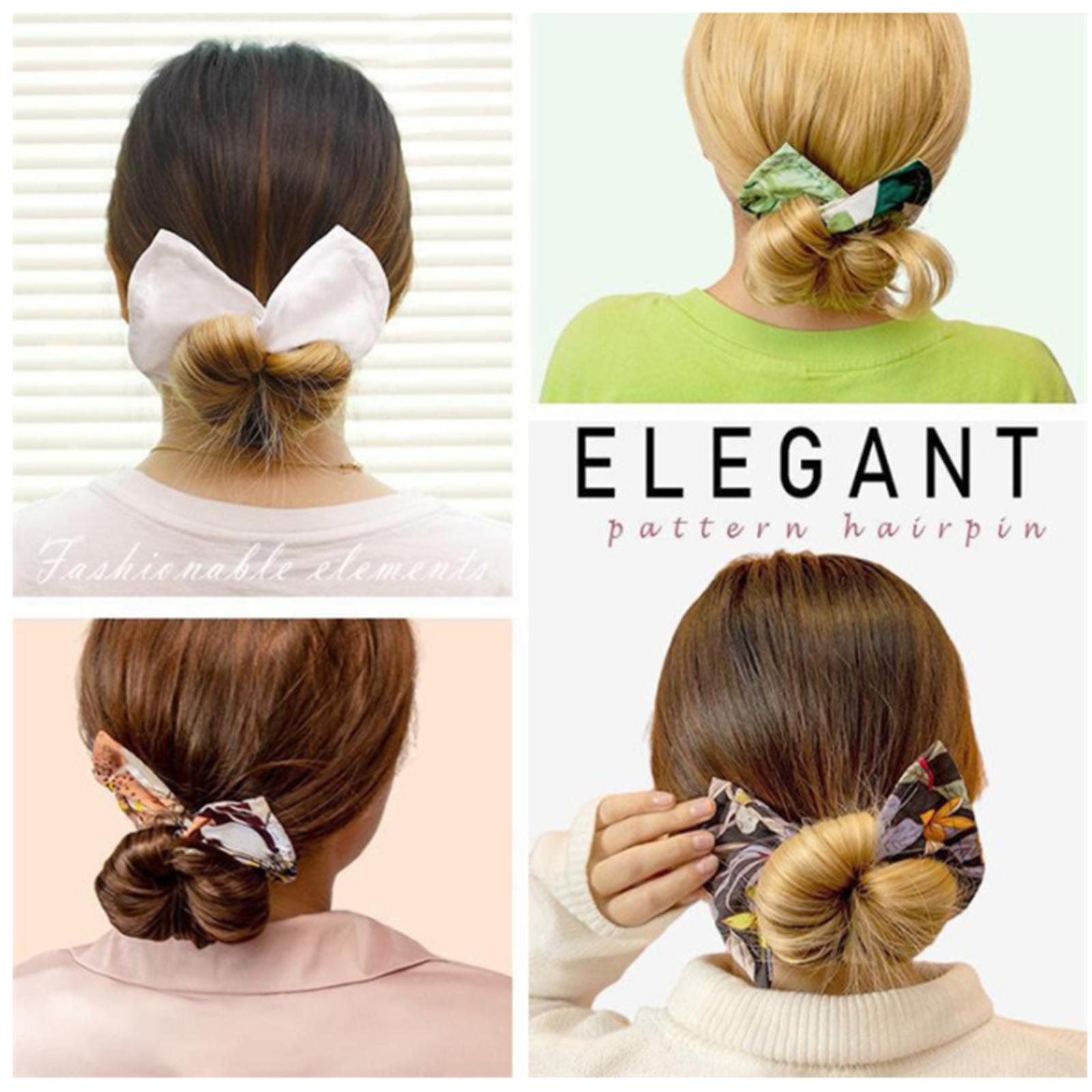 Deft Bun Maker Hair Bands Women Summer Knotted Print Wire Headband I