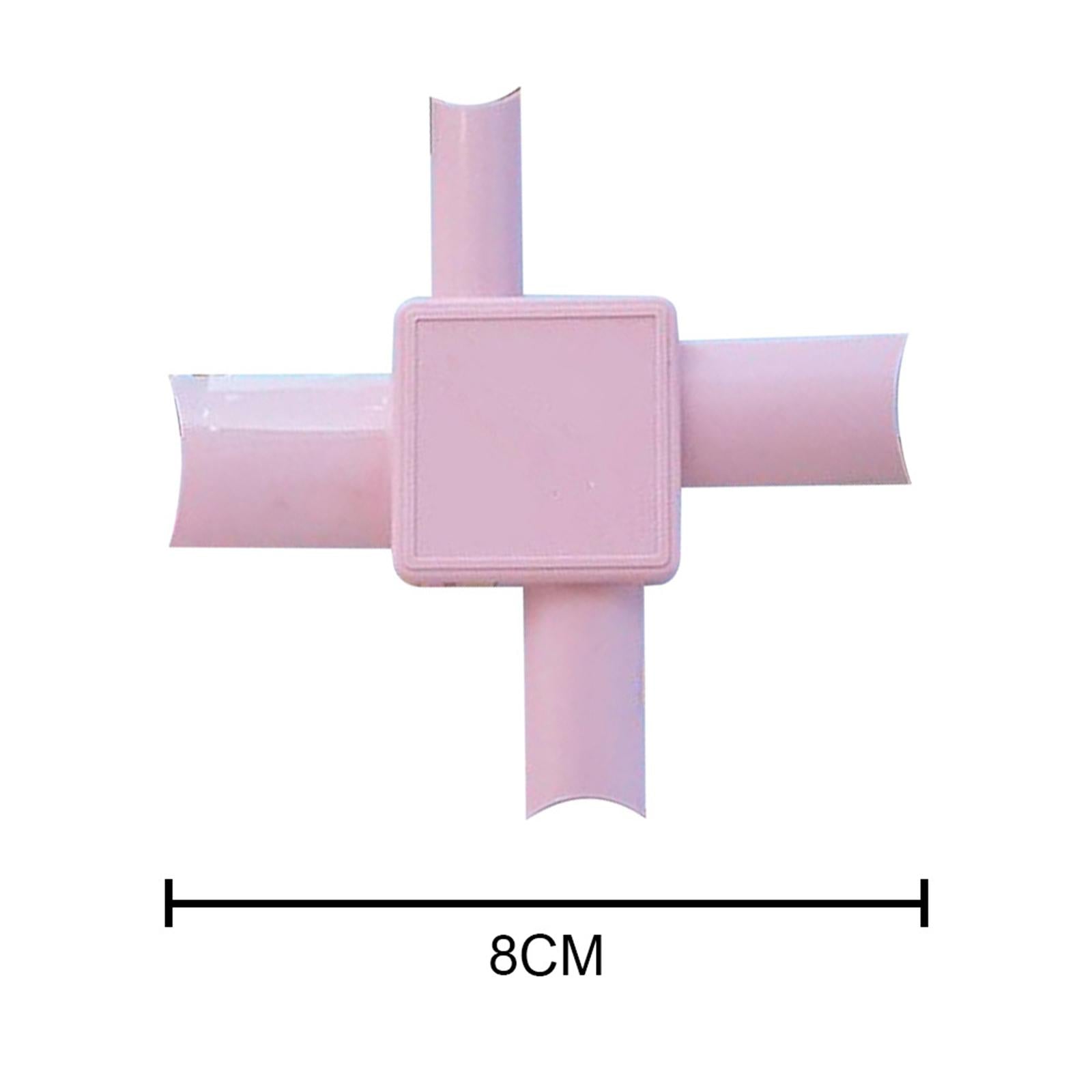 3xPlastic French Nail Tip Nail Applicator DIY Plate Fingers Toes Manicure Pink