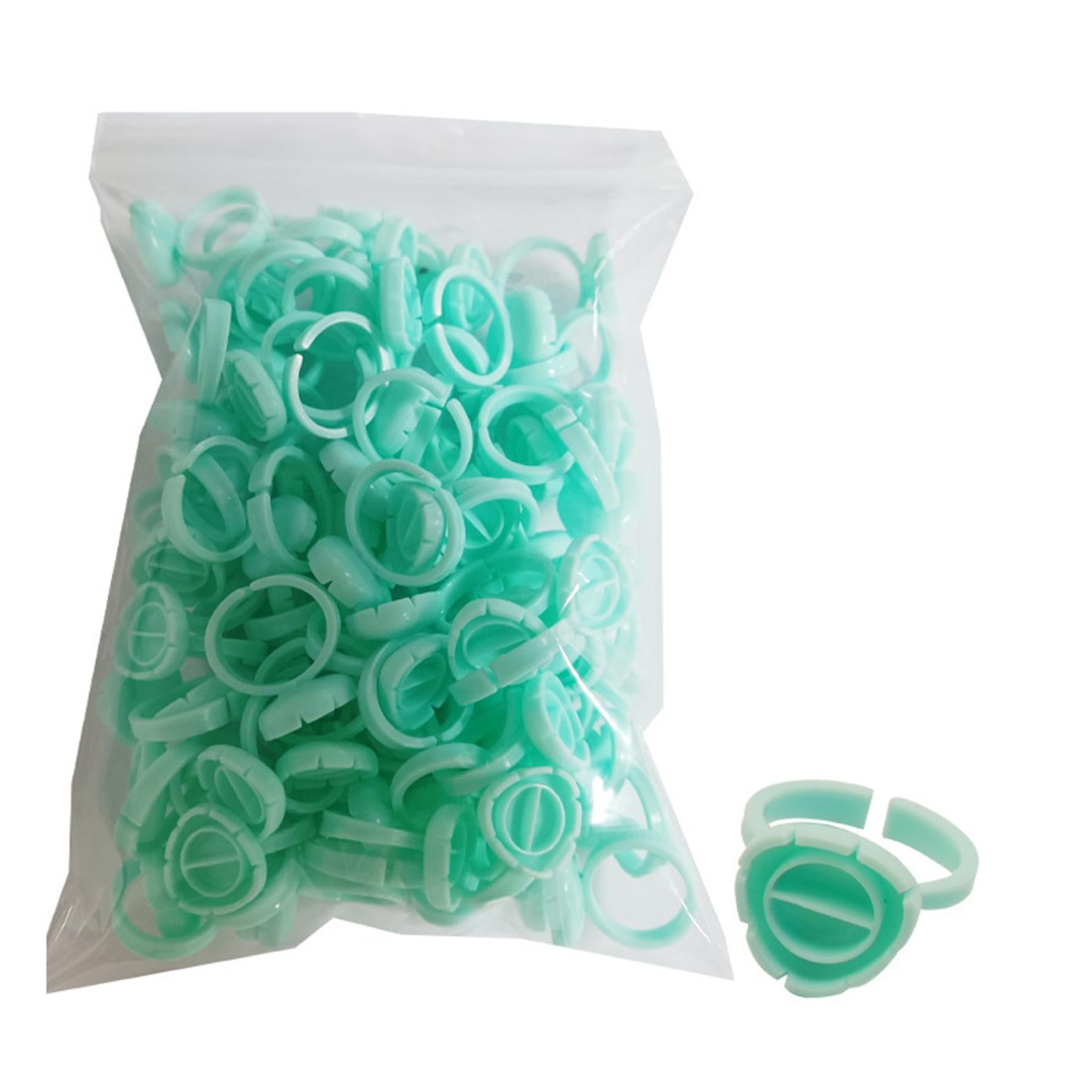 Disposable Tattoo Pigment Rings Ink Holder Pallet Eyelash Extension Green