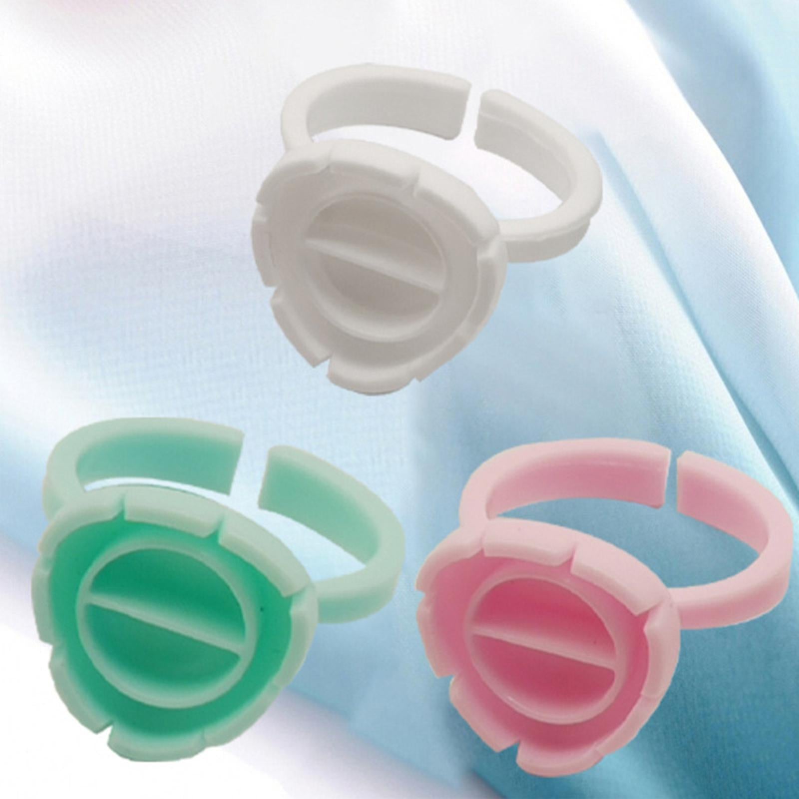 Disposable Tattoo Pigment Rings Ink Holder Pallet Eyelash Extension Green