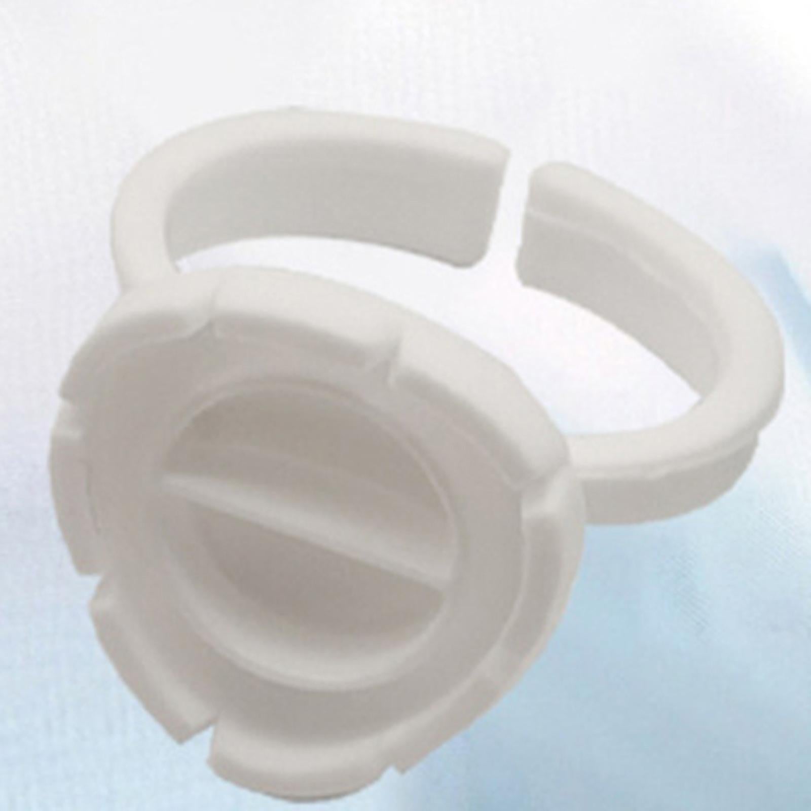 Disposable Tattoo Pigment Rings Ink Holder Pallet Eyelash Extension White