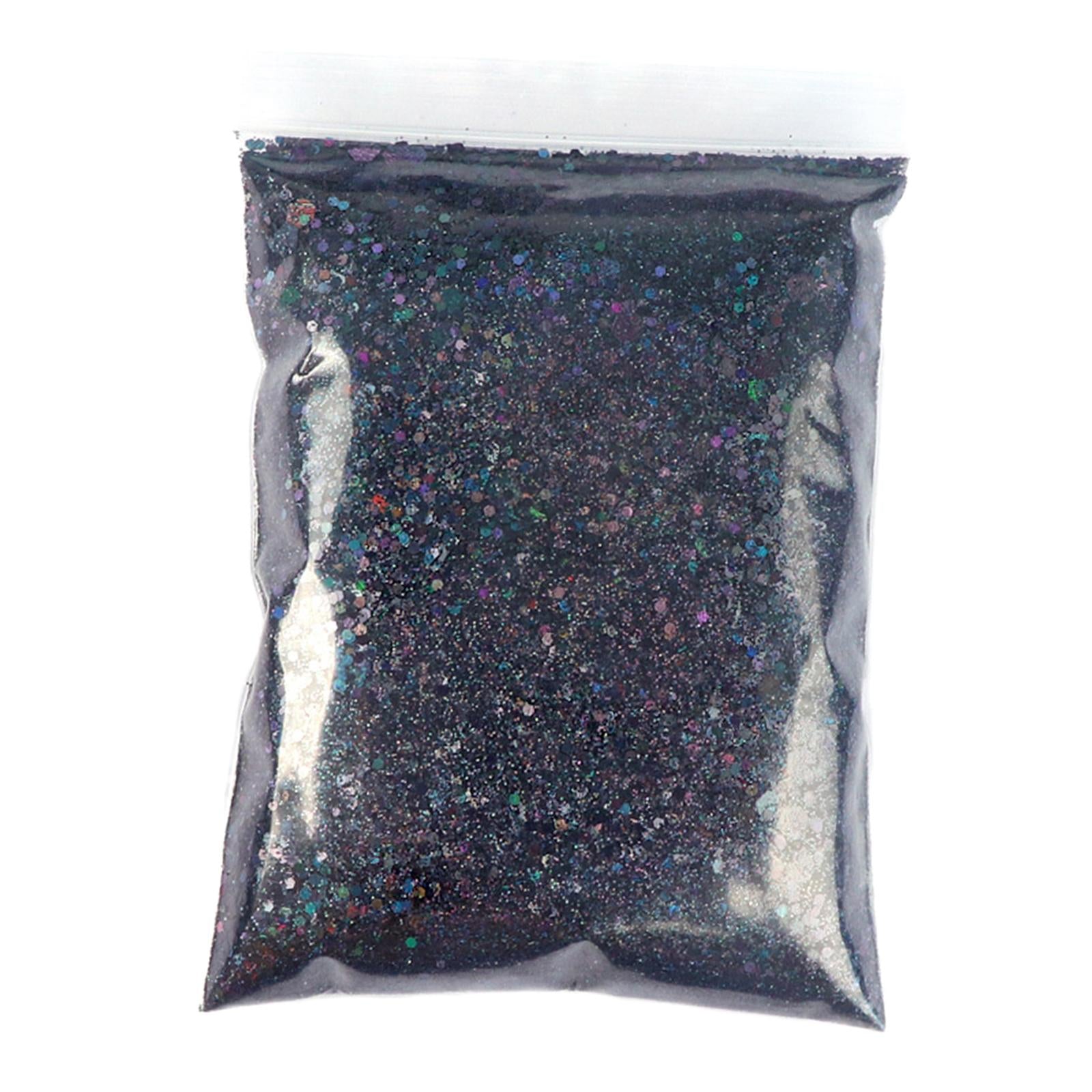 2x1Bag 50g Nail Glitter Sequins Paillette Flakes 3D Nail Art Decor Black