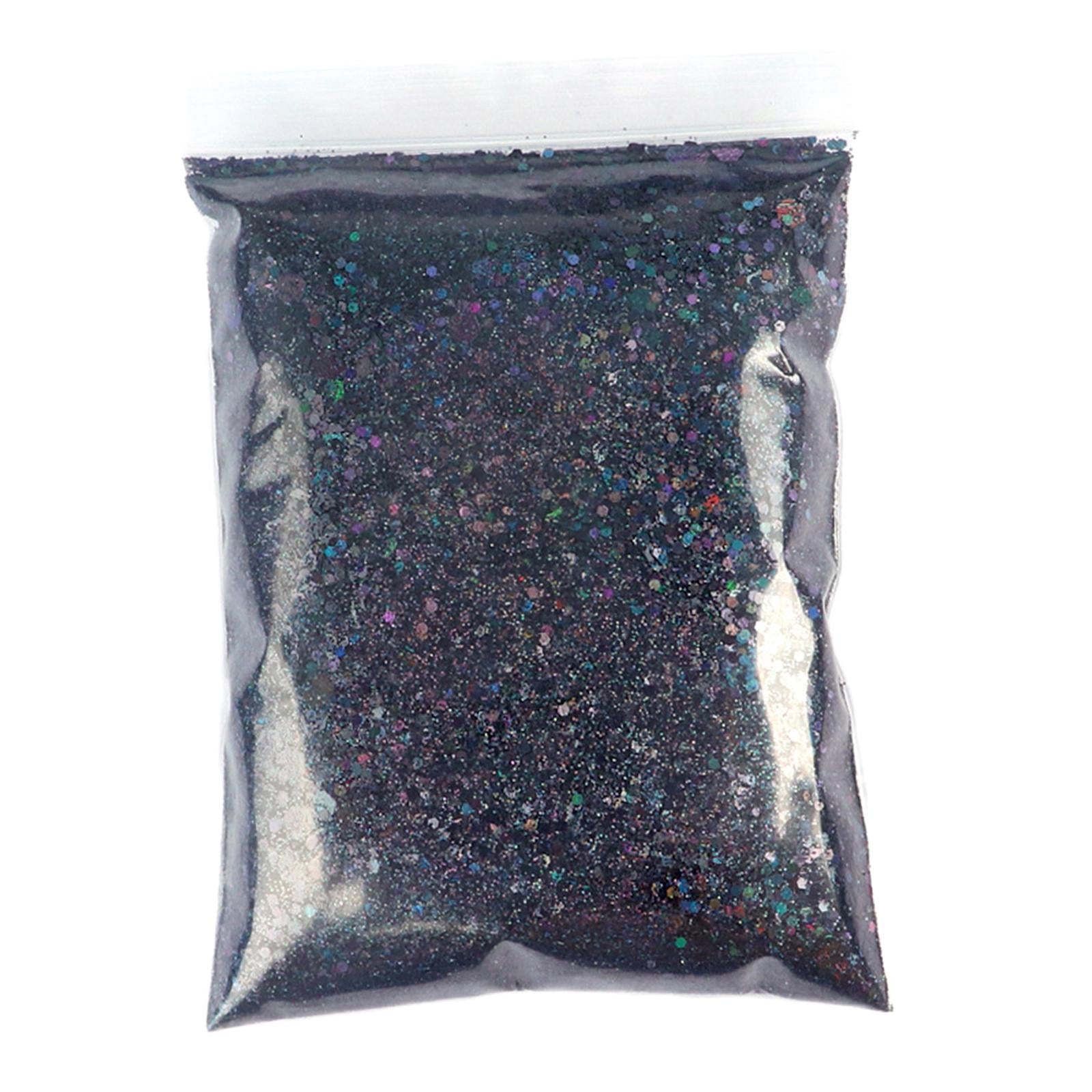 3x1Bag 50g Nail Glitter Sequins Paillette Flakes 3D Nail Art Decor Black