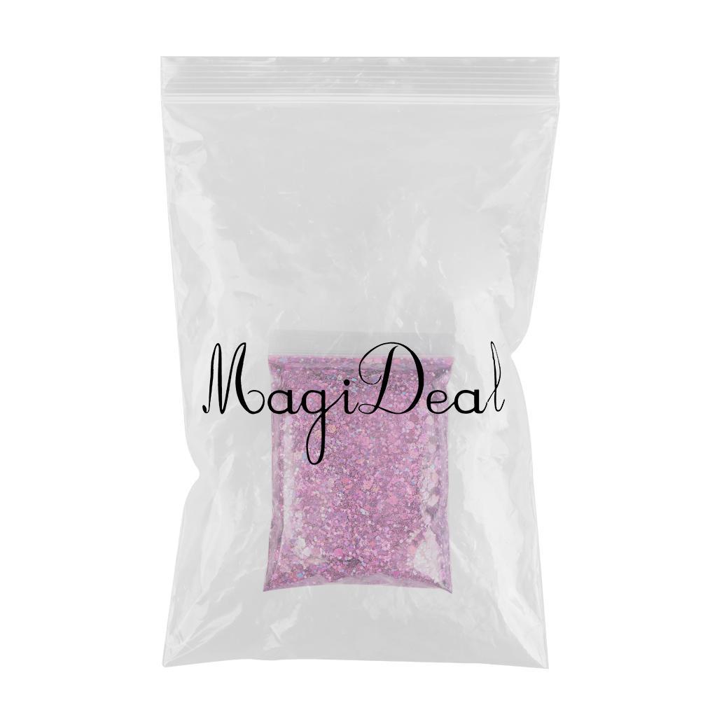 2x1Bag 50g Nail Glitter Sequins Paillette Flakes 3D Nail Art Decor Peach