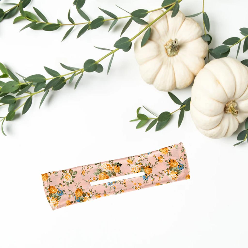 2xDeft Bun Fashion Hair Bands Women Summer Knotted Blue Flower Pink