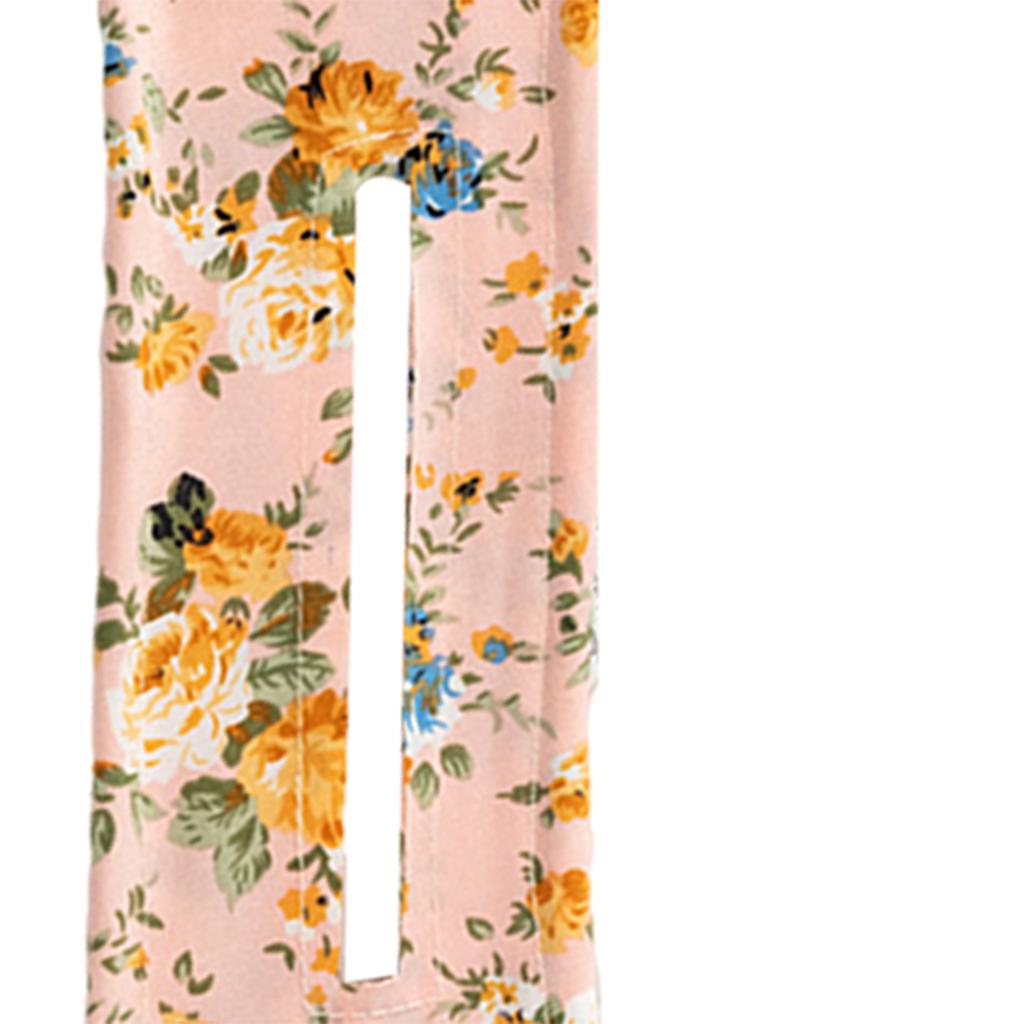 2xDeft Bun Fashion Hair Bands Women Summer Knotted Blue Flower Pink