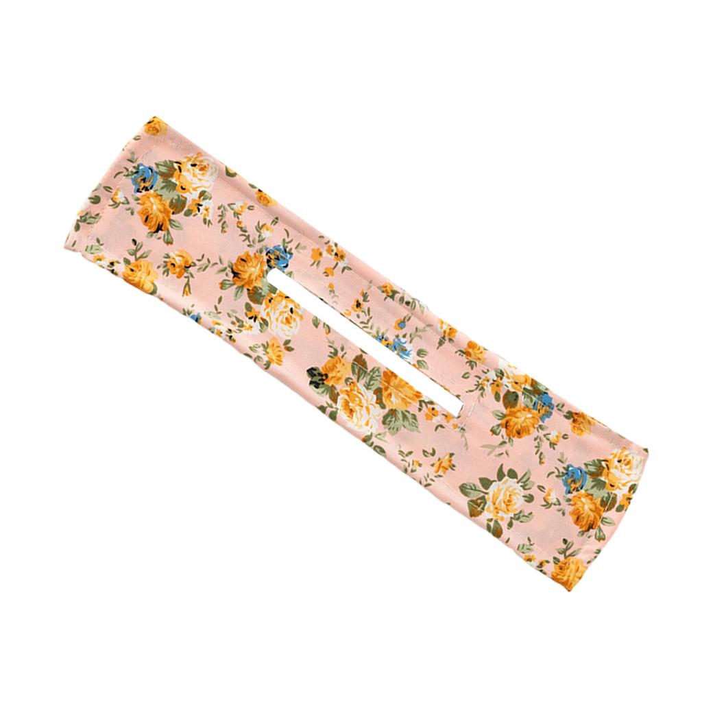 2xDeft Bun Fashion Hair Bands Women Summer Knotted Blue Flower Pink