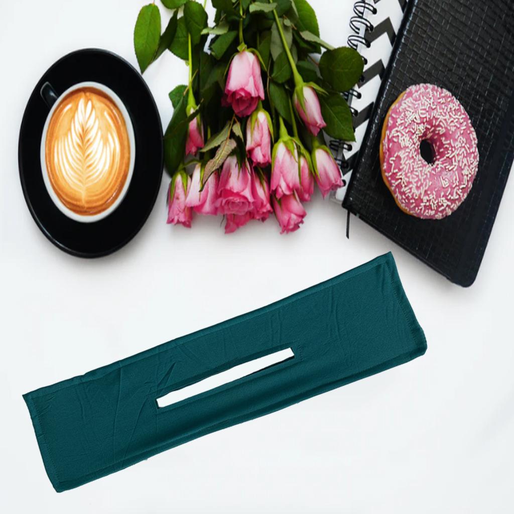 2xDeft Bun Fashion Hair Bands Women Summer Knotted Pure Dark Green