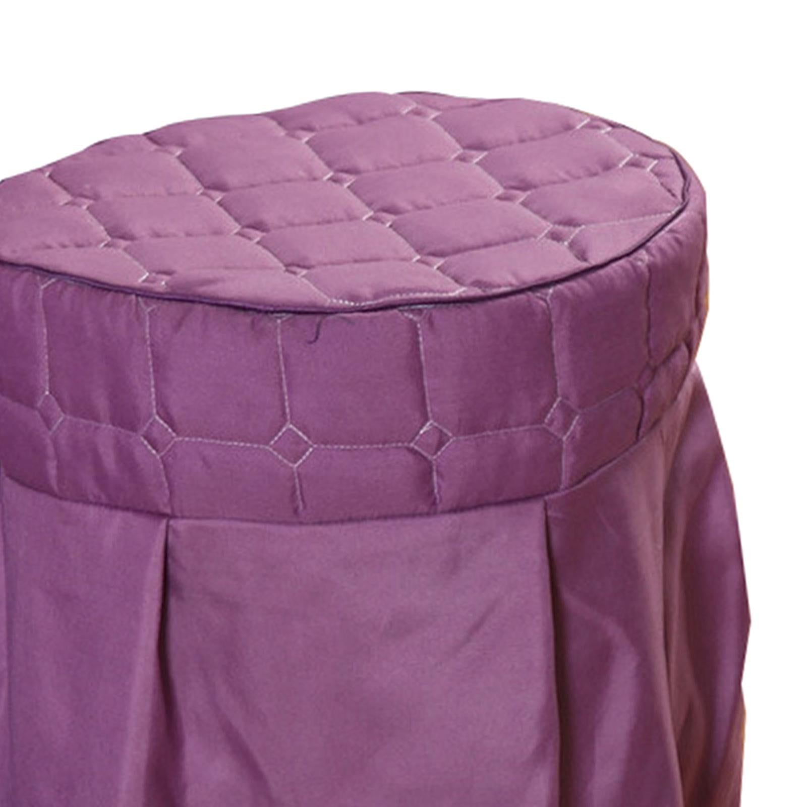 Beauty Salon Round Chair Cover Elastic Cover for Home Spa Dorm Light Purple