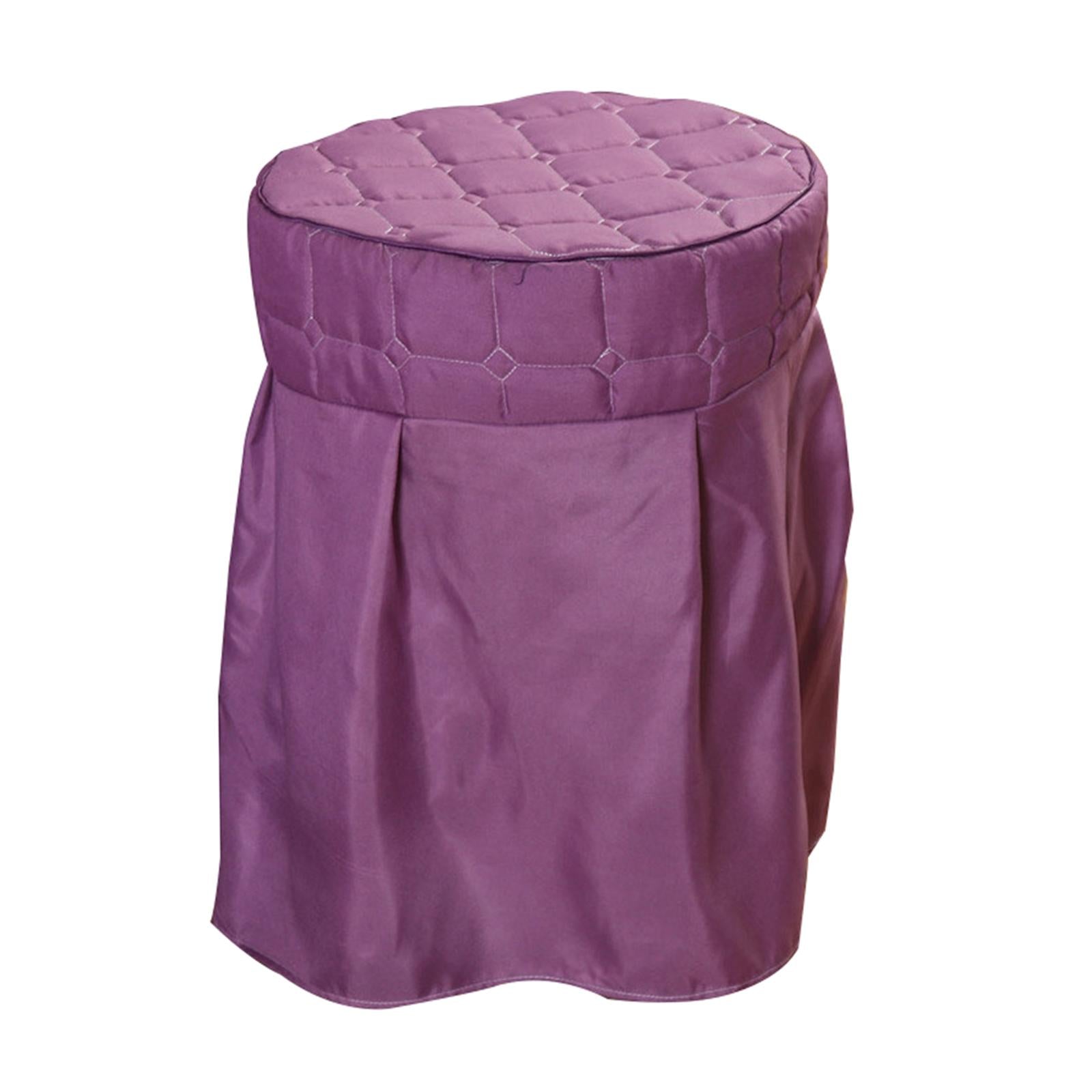 Beauty Salon Round Chair Cover Elastic Cover for Home Spa Dorm Light Purple