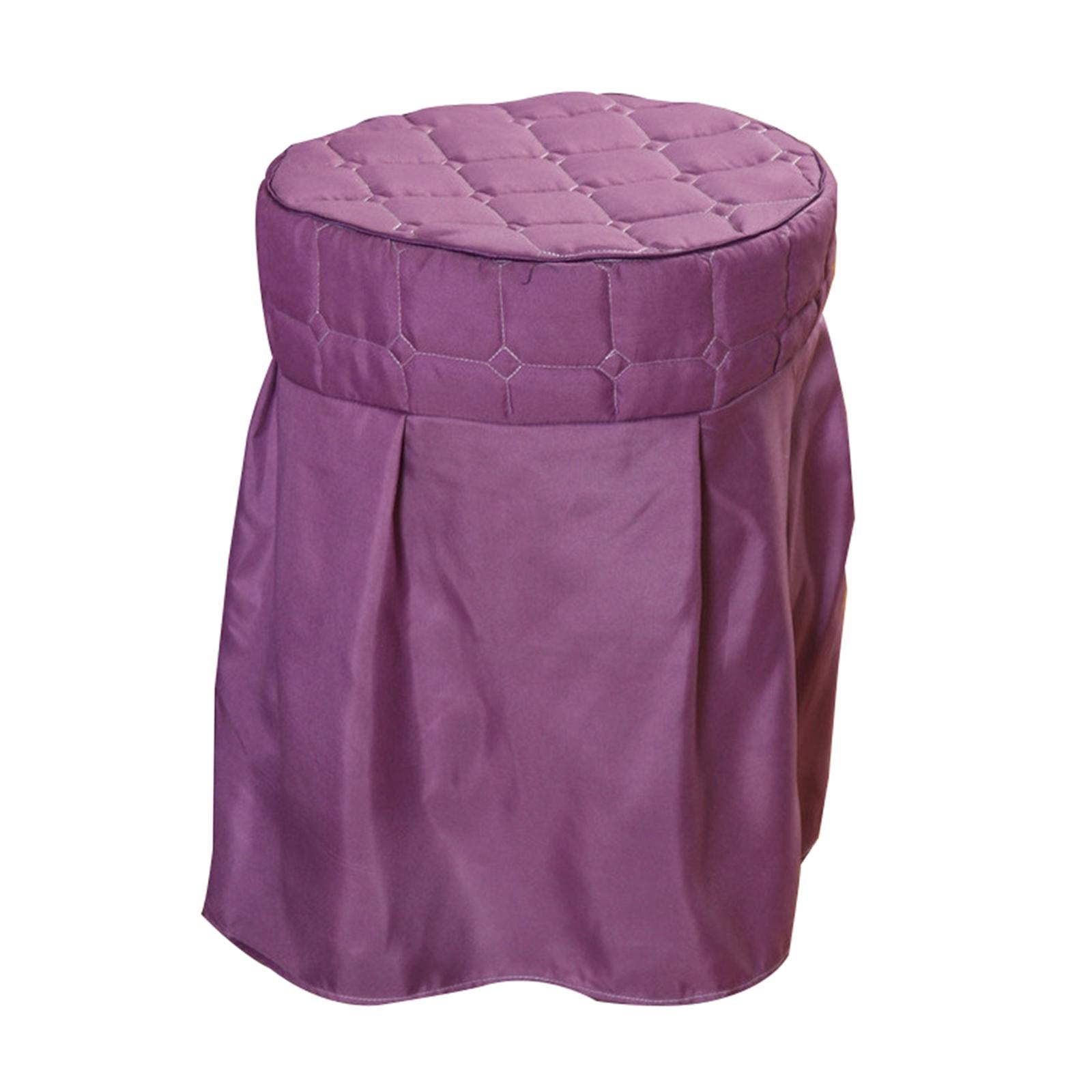 Beauty Salon Round Chair Cover Elastic Cover for Home Spa Dorm Light Purple